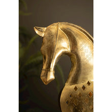 Antique Brass Horse Sculpture