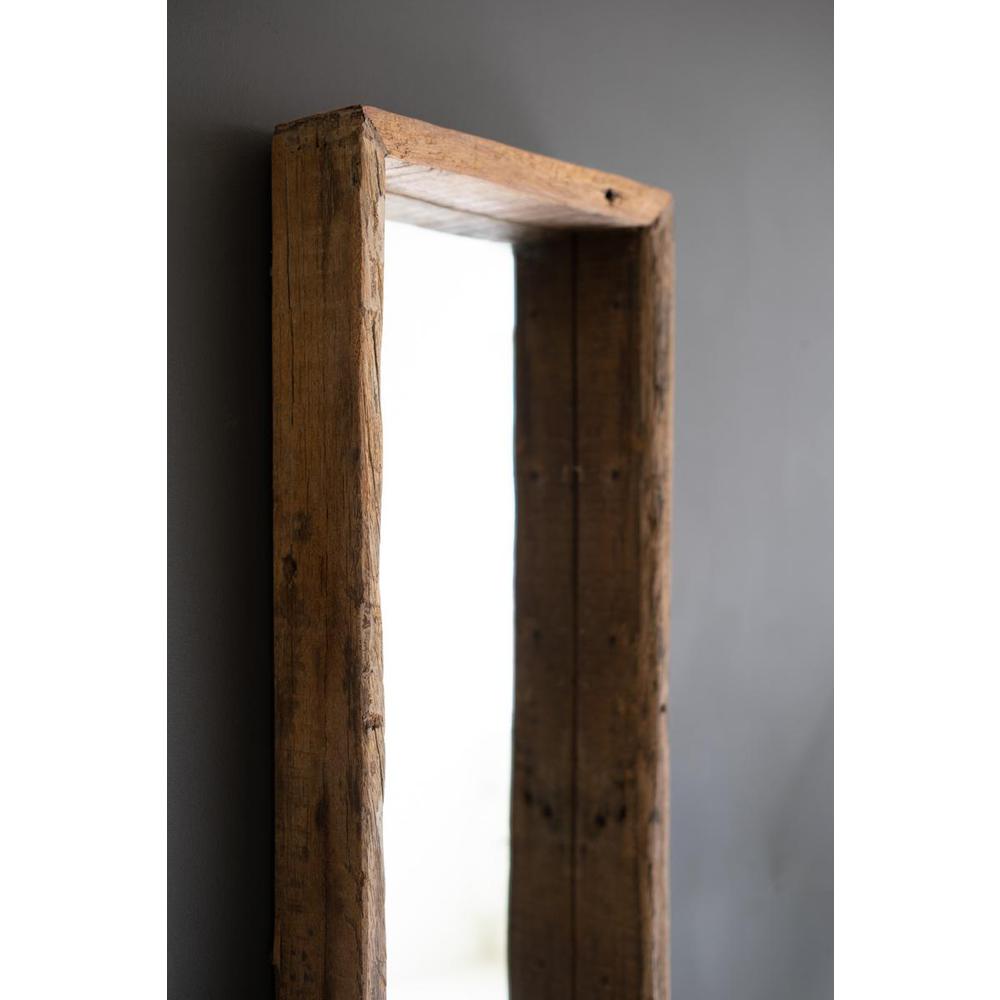 Recycled Wood Shadow Box Framed Mirror