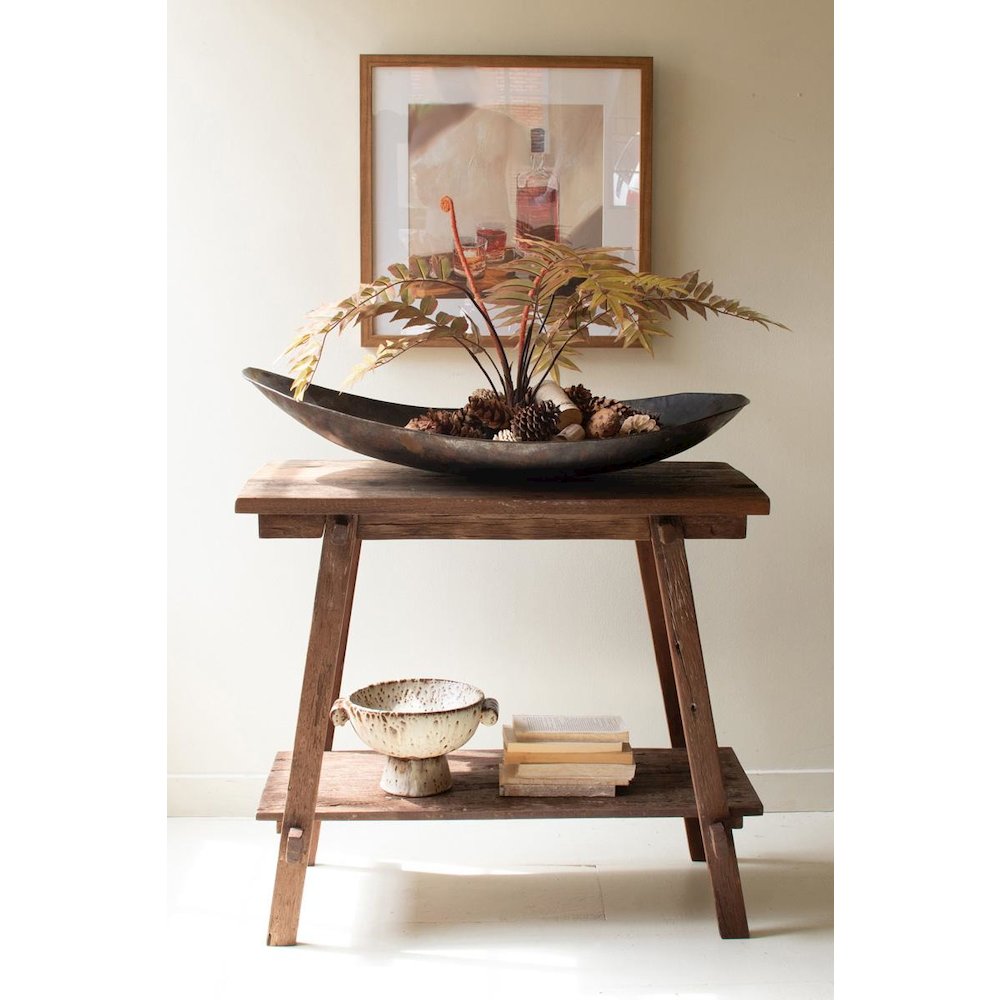 Large Oval Iron Bowl