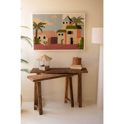 Set Of Two Recycled Wooden Consoles