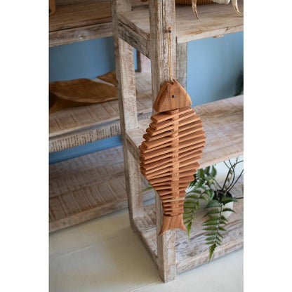 Set Of Three Recycled Wood Shelving Units  - White Wash
