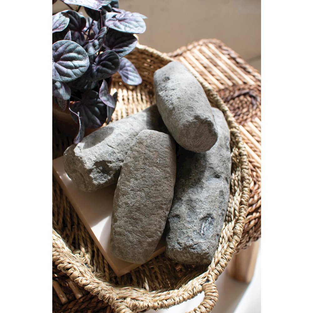 Set Of Four Hand Carved Stone Pestles