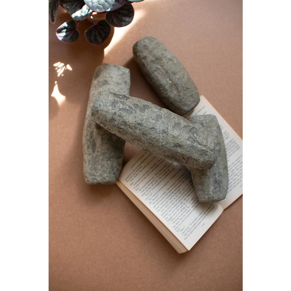 Set Of Four Hand Carved Stone Pestles