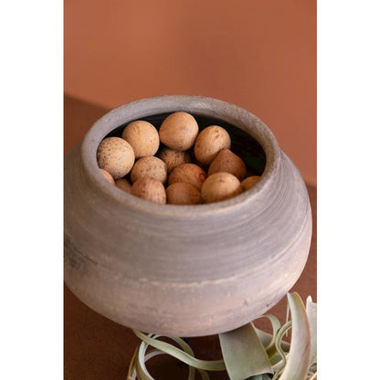Black Clay Urn on an Iron Stand