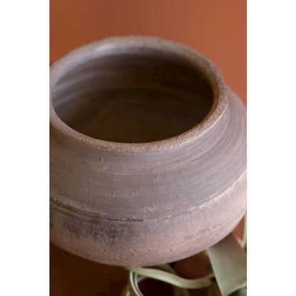 Black Clay Urn on an Iron Stand