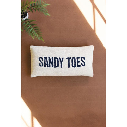 Sandy Toes - Hand Hooked Pillow