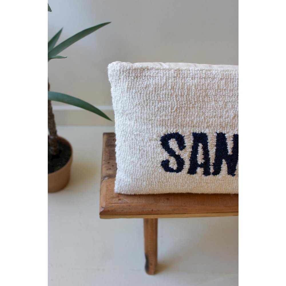 Sandy Toes - Hand Hooked Pillow