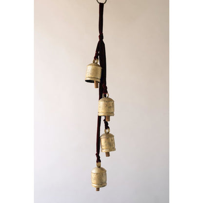 Jingle Bell Cluster - Maroon Velvet Ribbon