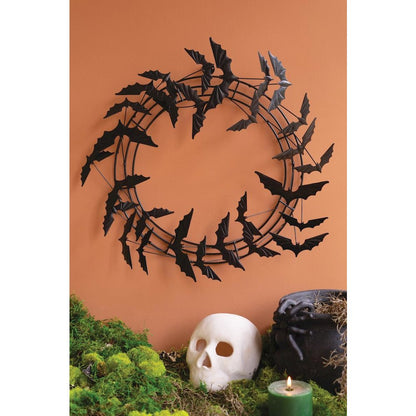 Flying Bat Halloween Wreath