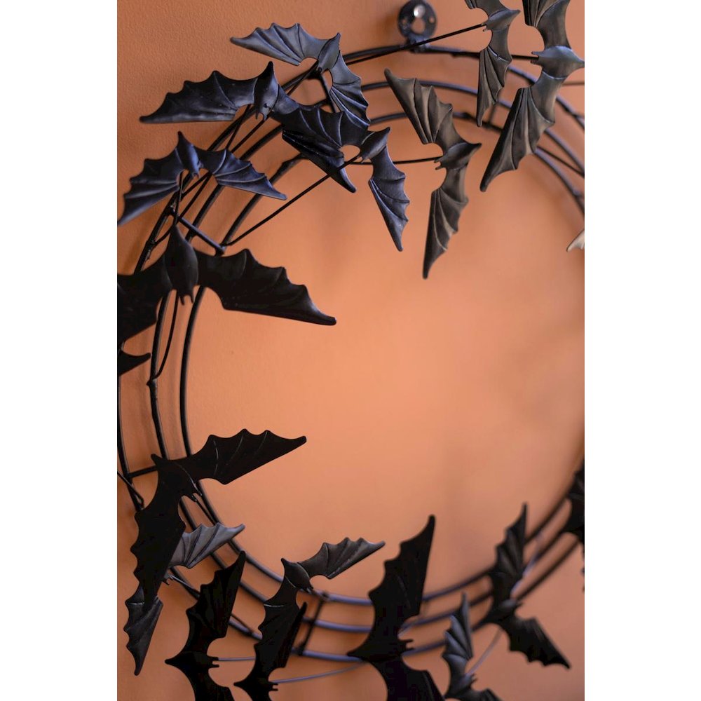 Flying Bat Halloween Wreath