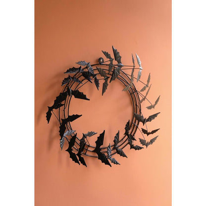 Flying Bat Halloween Wreath
