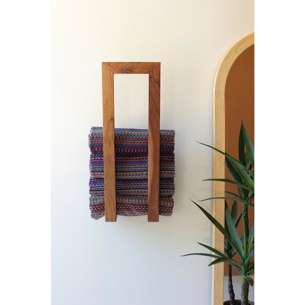Wooden Wall Towel Rack
