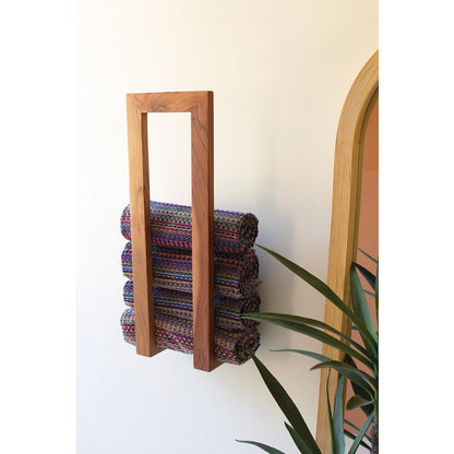 Wooden Wall Towel Rack