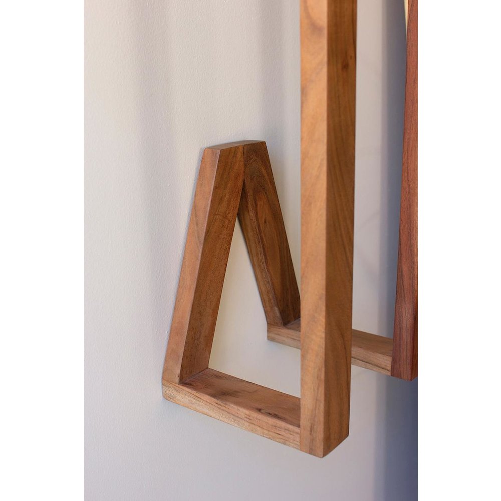 Wooden Wall Towel Rack