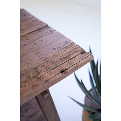 Reclaimed Wood Console with Lower Shelf