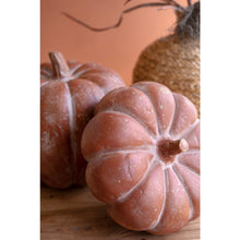 Set of Two Paper Mache Pumpkins