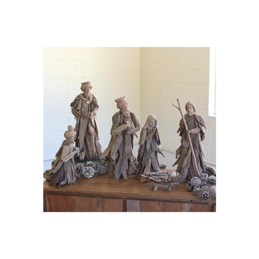 Set Of Six Driftwood Nativity Set