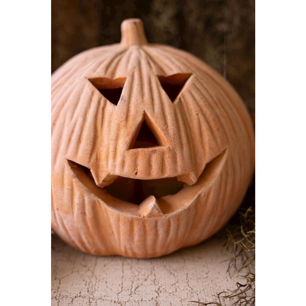 Terracotta Jack-o-lantern
