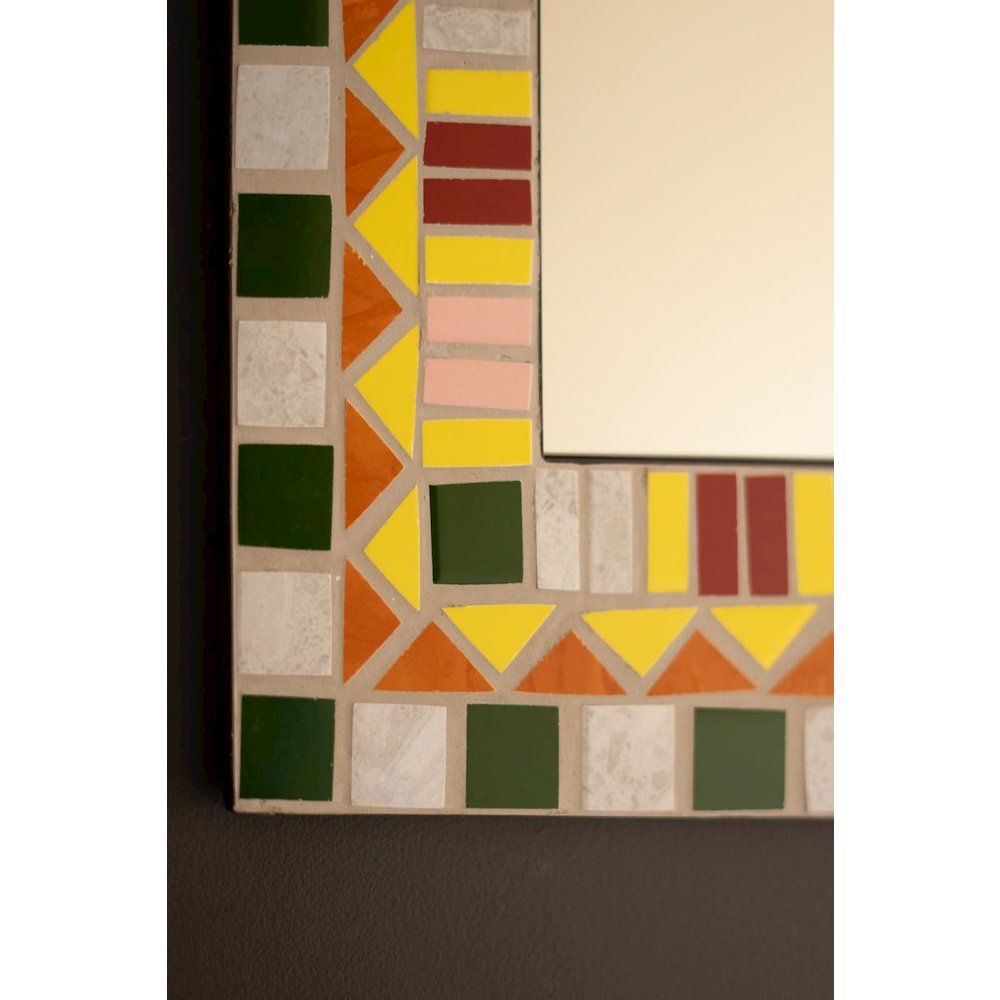 Rectangle Mosaic Tile Framed Mirror