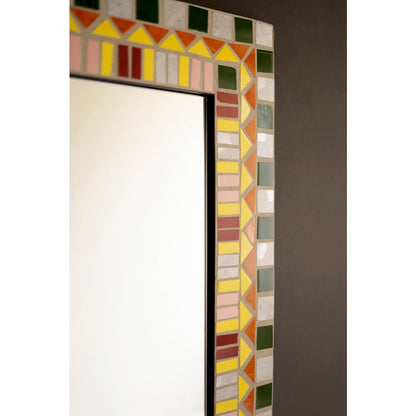 Rectangle Mosaic Tile Framed Mirror