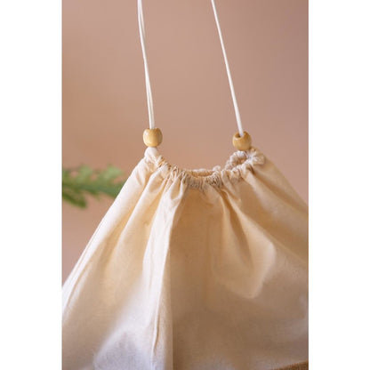 Hand-painted Seagrass Bag - Girl with Blue Birds