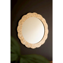 Round Framed Capiz Shell Mirror #1