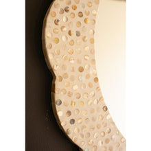 Round Framed Capiz Shell Mirror #2