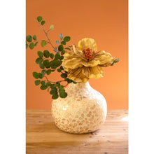 Spun Bamboo Vase with Capiz Shell Detail #4