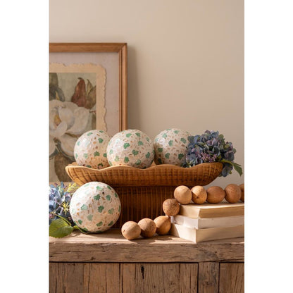 Spun Bamboo Ball with Capiz Shel Detail