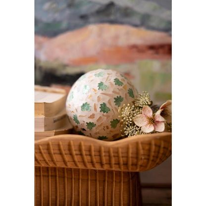 Spun Bamboo Ball with Capiz Shel Detail