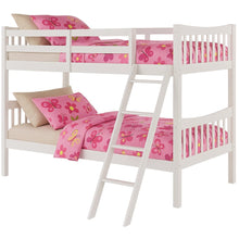 FR Twin Over Twin Bunk Bed White