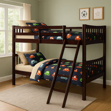 FR Twin Over Twin Bunk Bed Espresso