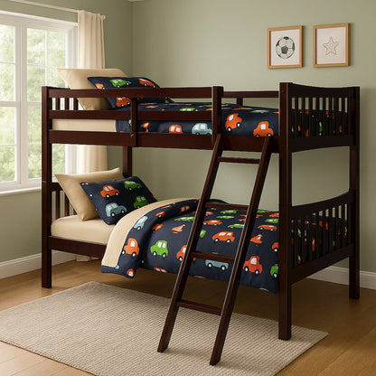 FR Twin Over Twin Bunk Bed Espresso