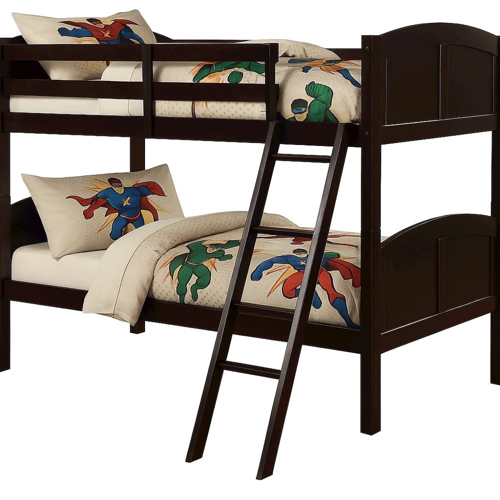 CR Twin Over Twin Bunk Bed Espresso