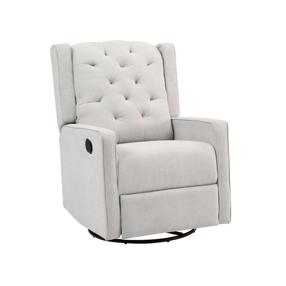 Ava Manual Swivel Glider Recliner Gray
