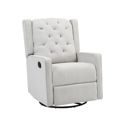 Ava Manual Swivel Glider Recliner Gray