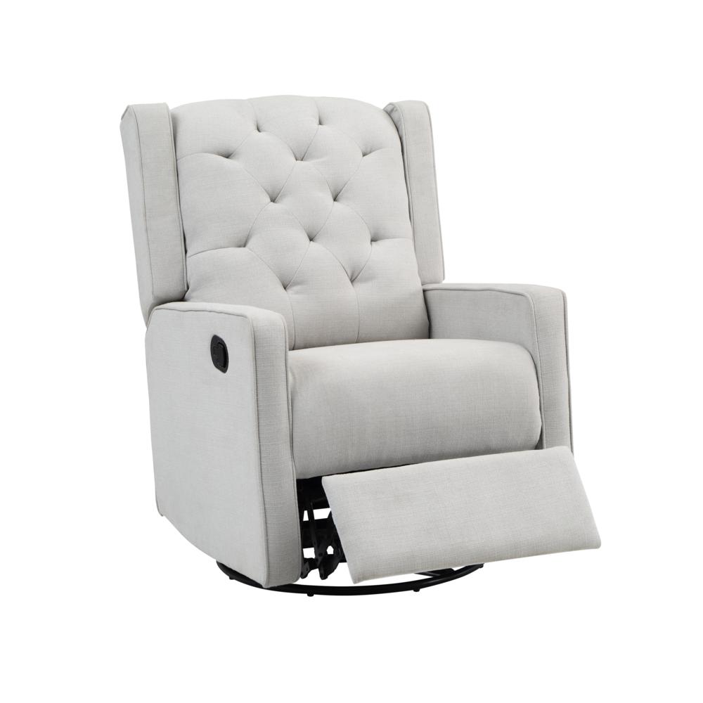 Ava Manual Swivel Glider Recliner Gray