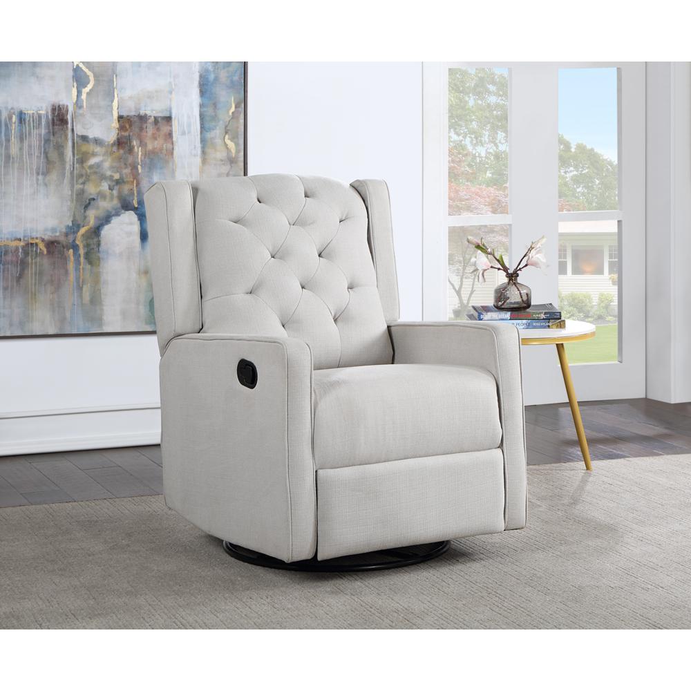 Ava Manual Swivel Glider Recliner Gray