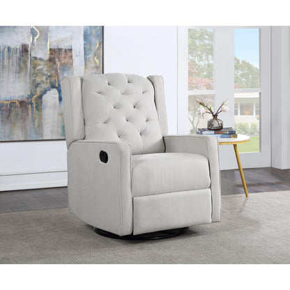 Ava Manual Swivel Glider Recliner Gray
