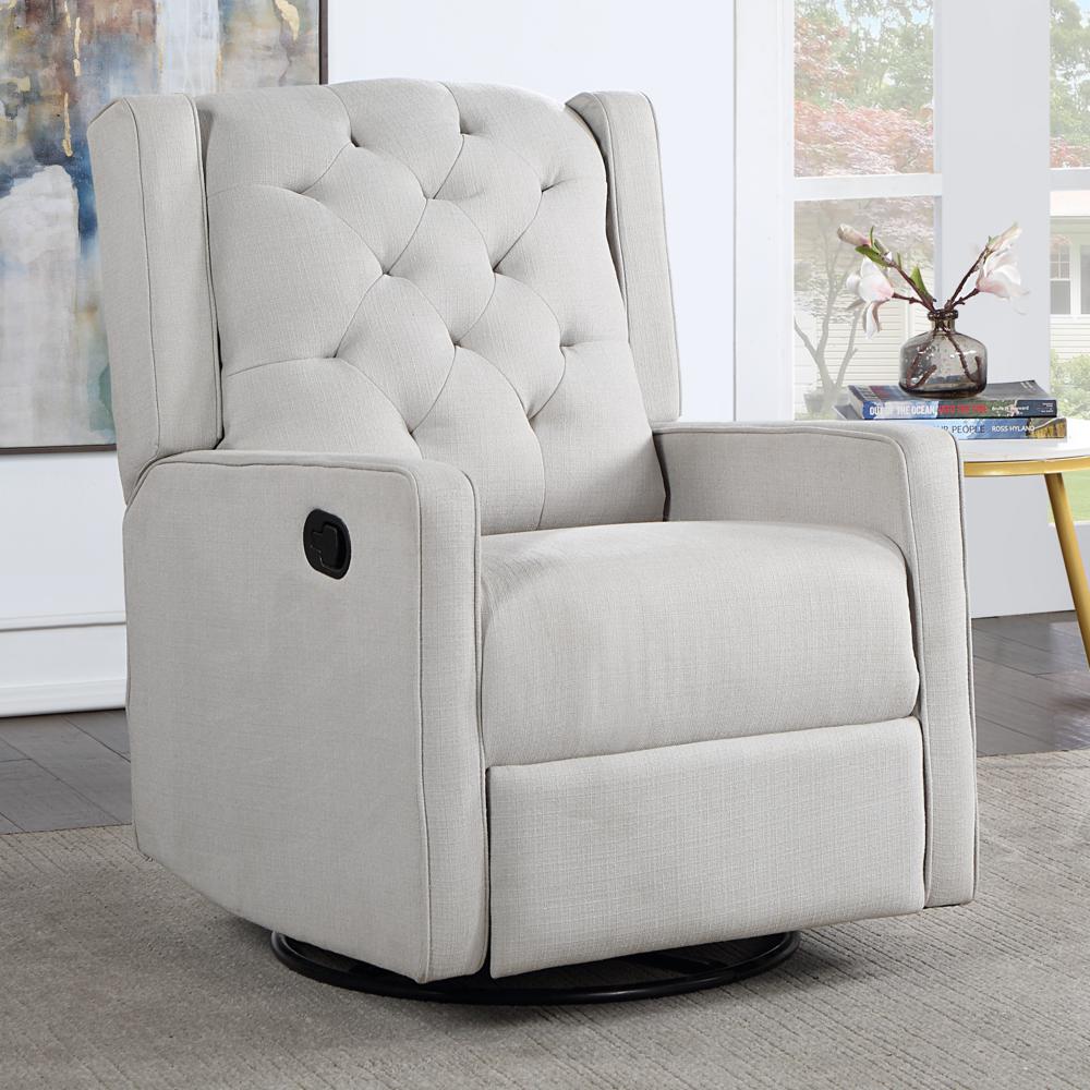 Ava Manual Swivel Glider Recliner Gray