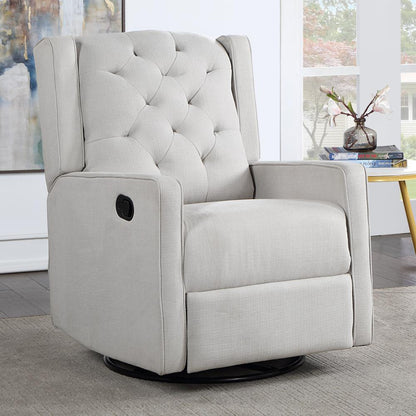Ava Manual Swivel Glider Recliner Gray