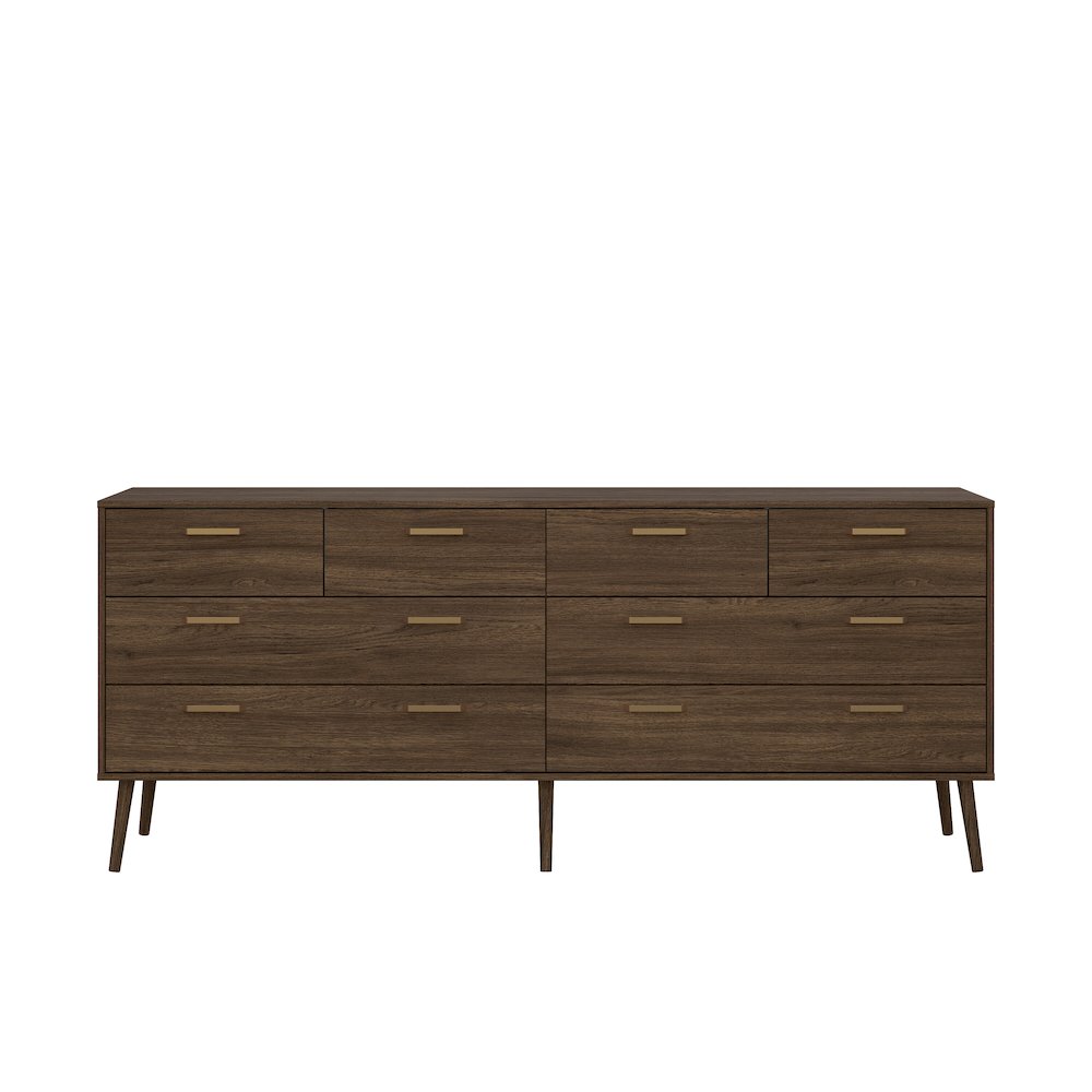 Tone 8 Drawer Double Dresser, Mocha Oak