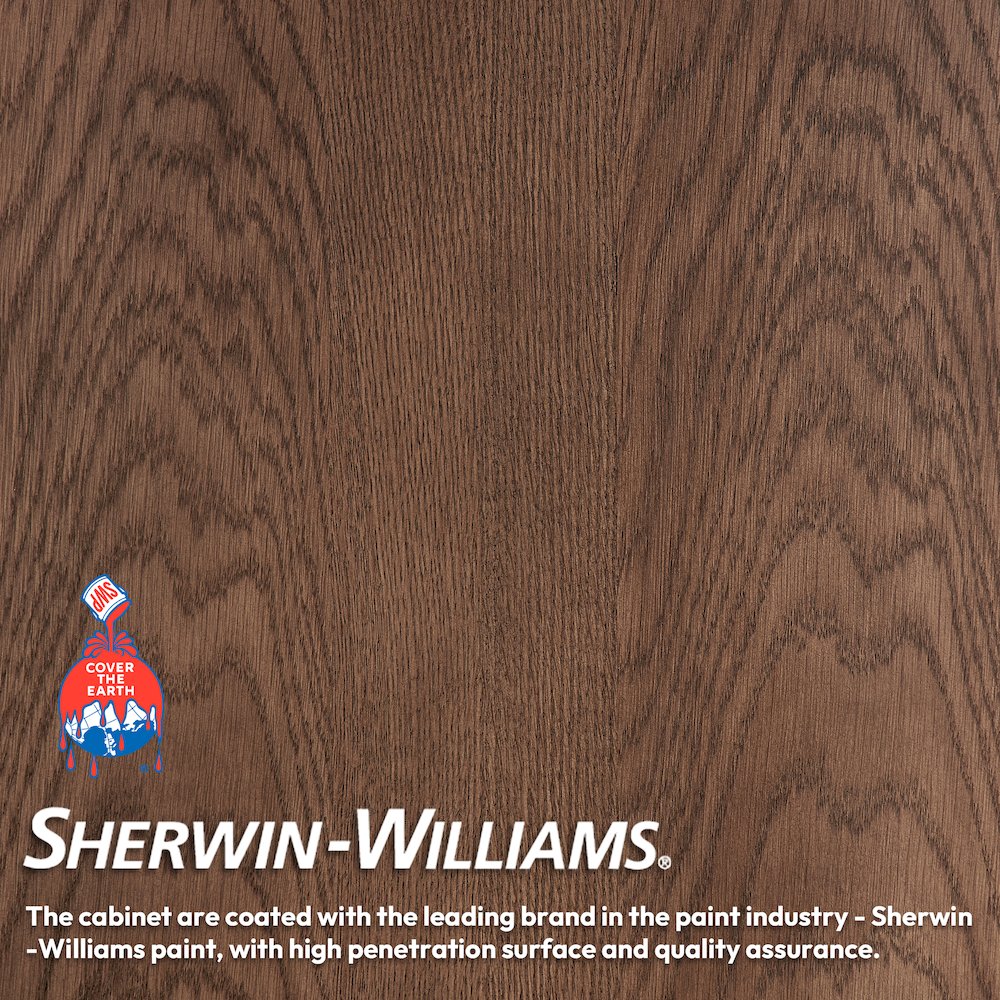 Oza 84" Free-standing Double Bath Vanity in Aged Dark Brown Oak