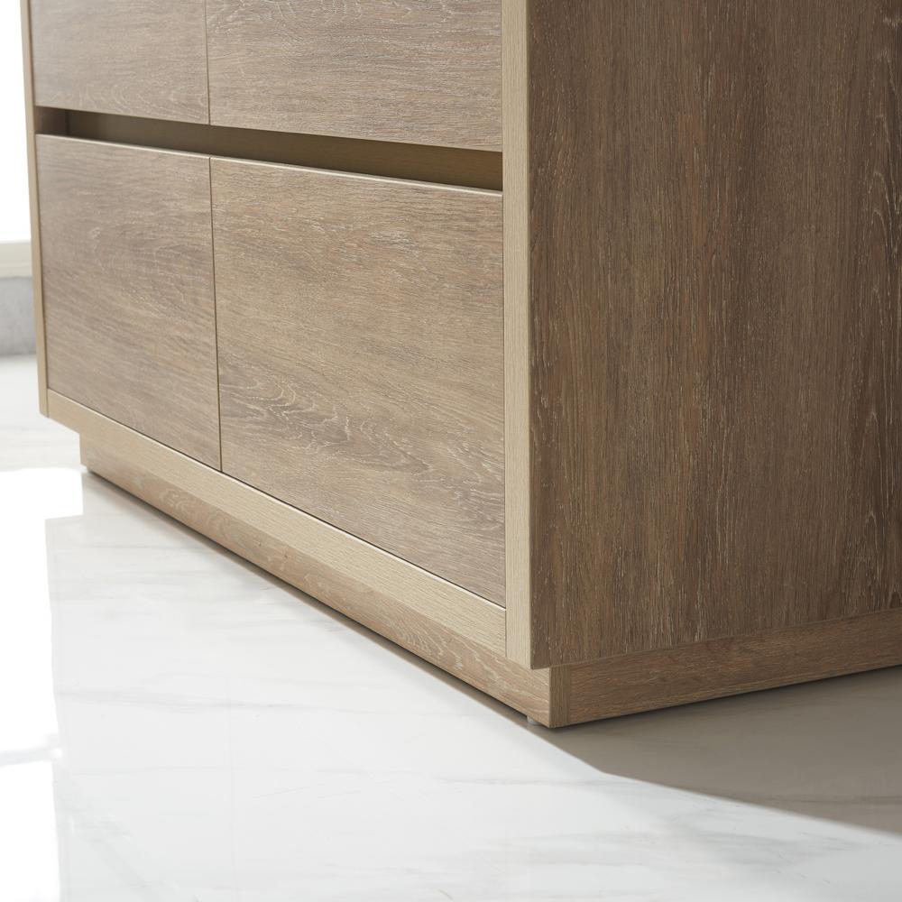 Single Sink Bath Vanity with Composite Integral Square Sink Top and Mirror