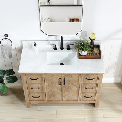 Javier 48" Free-standing Single Bath Vanity in Spruce Antique Brown