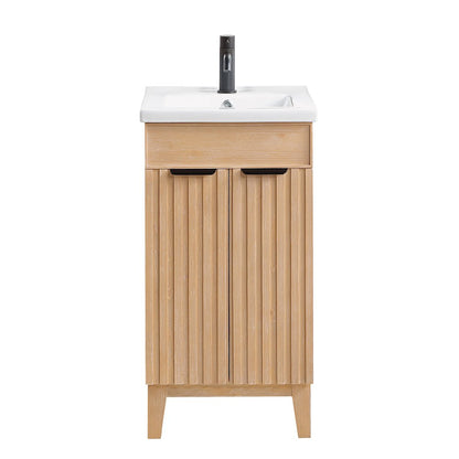 Palos 18" Free-standing Single Bath Vanity in Fir Wood Brown