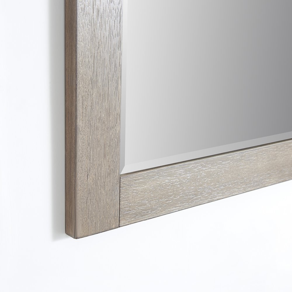 Cortes 72" Rectangular Bathroom Vanity Barndoor Wall Mount Mirror in Grey