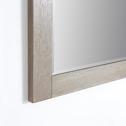 Cortes 72" Rectangular Bathroom Vanity Barndoor Wall Mount Mirror in Grey
