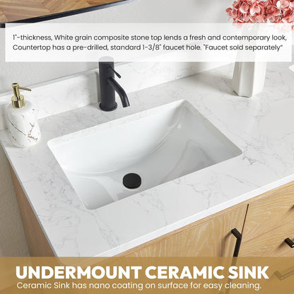 Gara 60M" Free-standing Double Bath Vanity in Washed Ash Grey