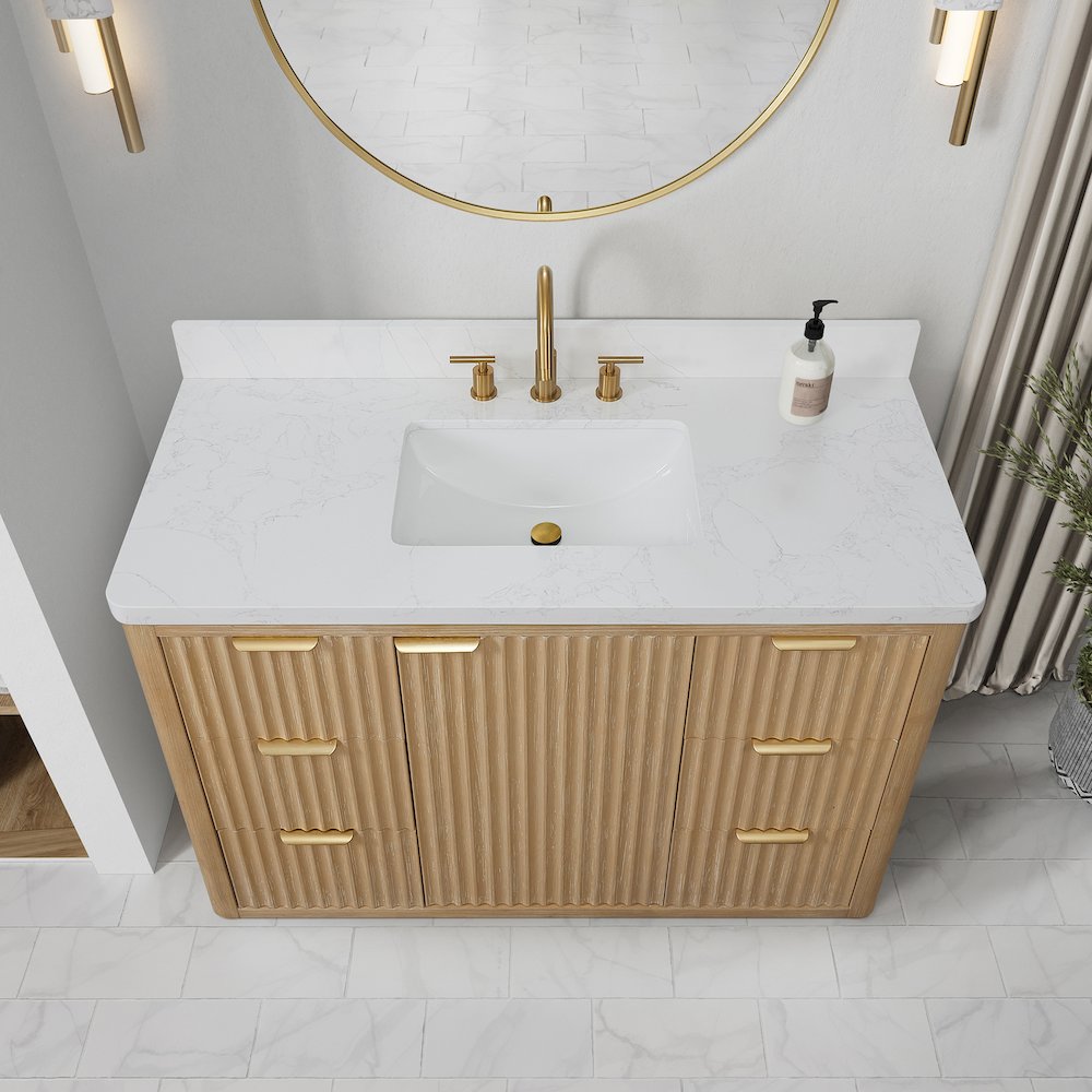 Cádiz 48in. Free-standing Single Bathroom Vanity in Washed Ash Grey